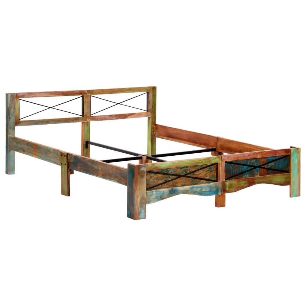 Solid Reclaimed Wood Bed Frame 63"x78.7" A86405