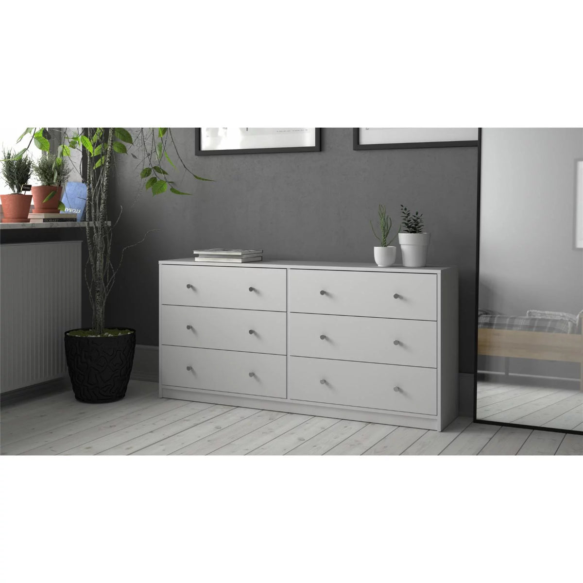 6 Drawer Double Dresser J28001