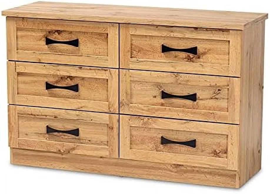 6 Drawer Wood Dresser Q18497