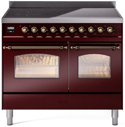 Burgundy Induction Range with Electric Oven B4817
