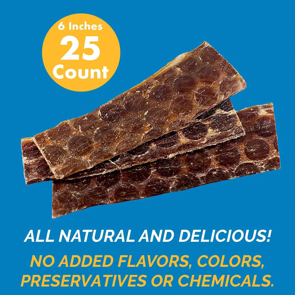 Beef Esophagus Gullet Jerky Dog Chews 6" 25 Count J931083