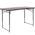 6' White Rectangular Plastic Folding Table V13969