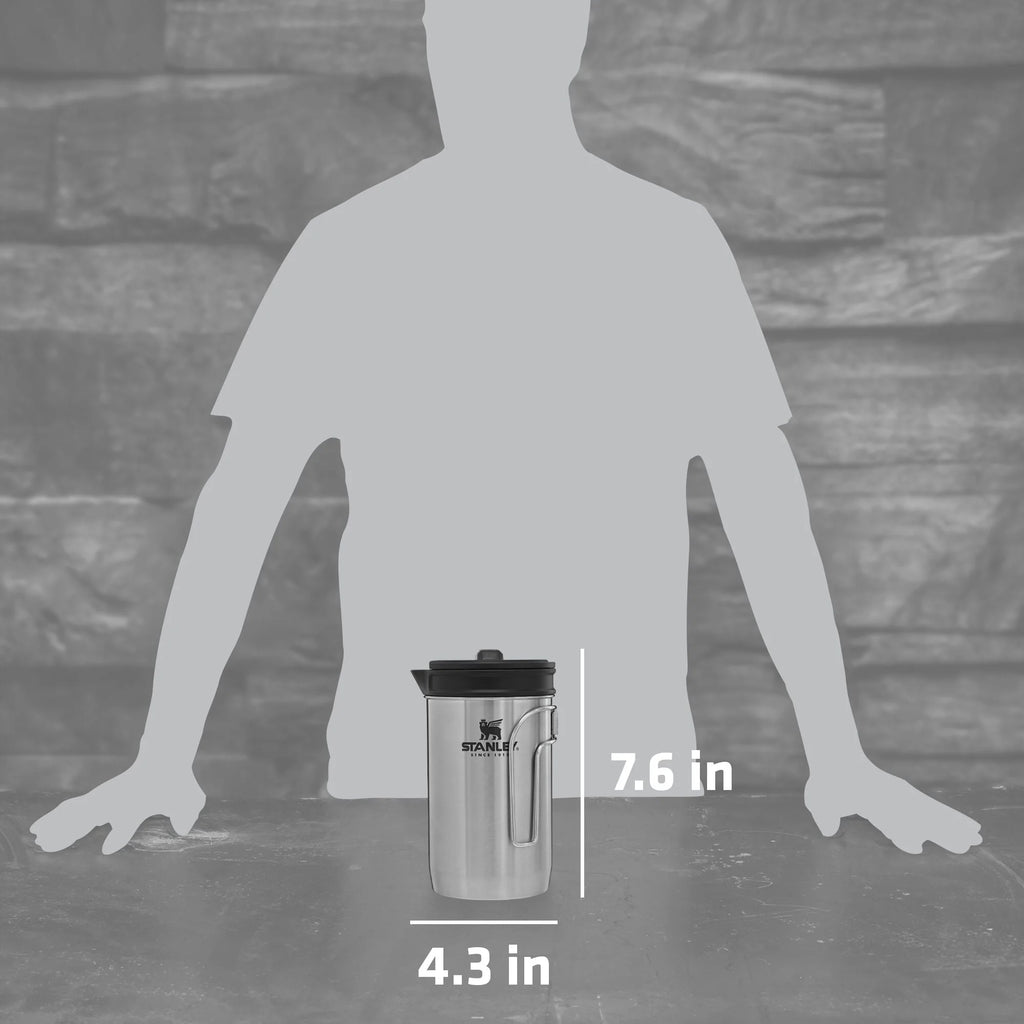 Stainless Steel Camping French Press Coffee Maker, 32 oz C964929