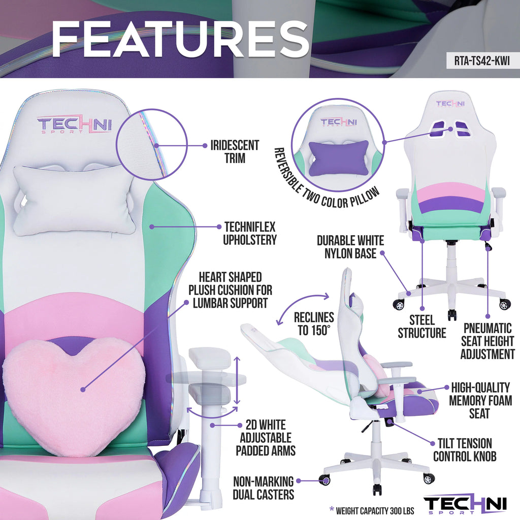 Adjustable Memory Foam Gaming Chair L3141
