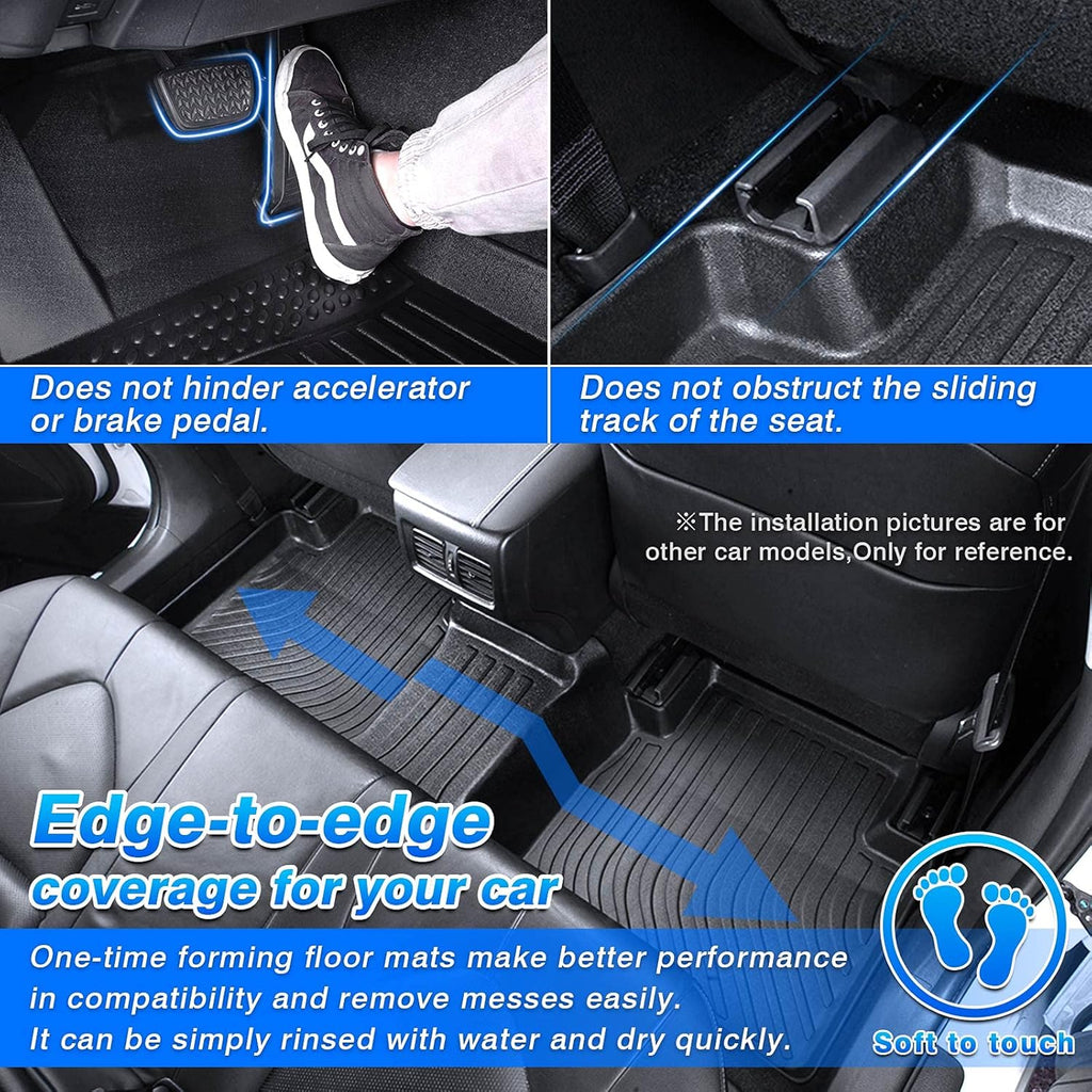 All Weather Floor Liners 1st and 2nd Row Carpet Protection Mat Set O271998