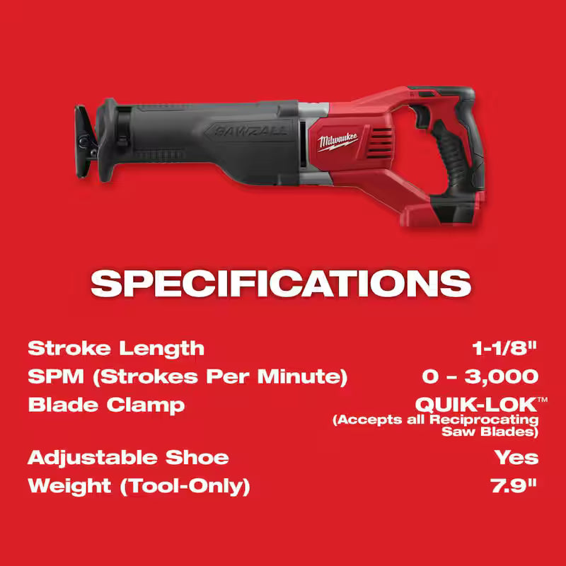 18V Cordless Reciprocating Saw and Circular Saw C1009