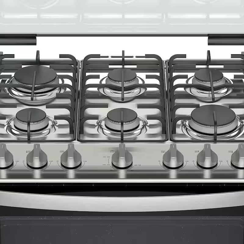 6-Burners Freestanding Gas Range in Silver C13864