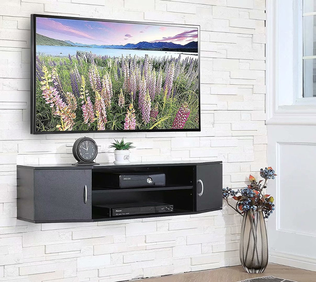 Black Wall Mounted Floating TV Stand C213