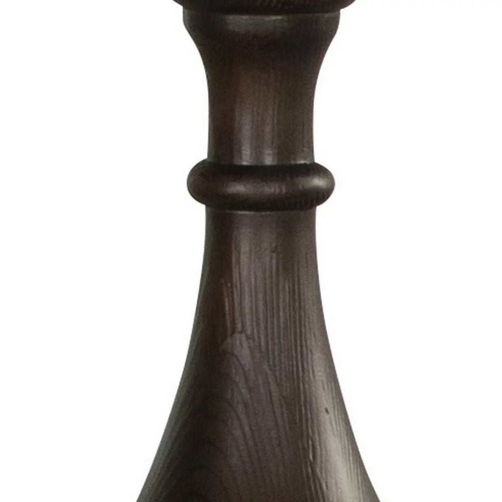 24 Inch Round Side End Table Dark Brown R8048