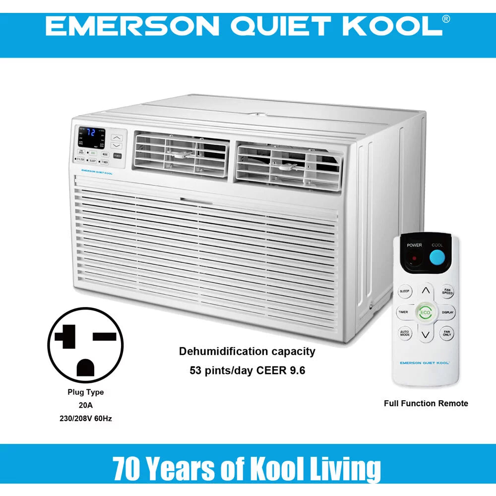 10,000 BTU 230-Volt Through-the-Wall Air Conditioner with Heater, White F60529