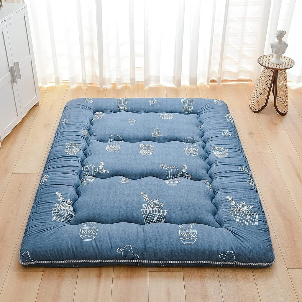 Japanese Floor Mattress Foldable Roll Up with Washable Cover K42377