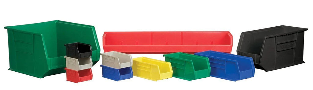 Plastic Storage Stacking Hanging Bin Blue Case of 6 X74000