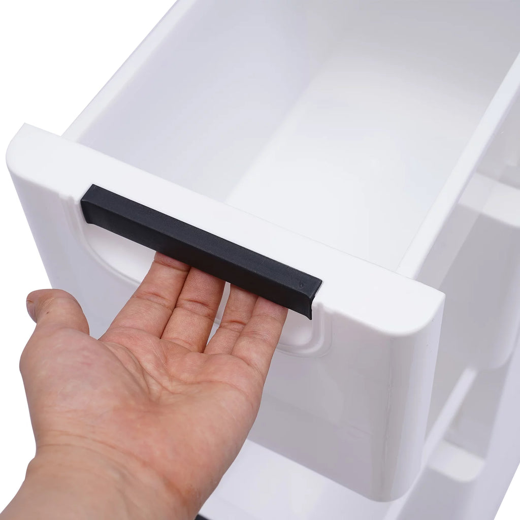 White 5 Drawer Plastic Dresser Storage Cabinet F324