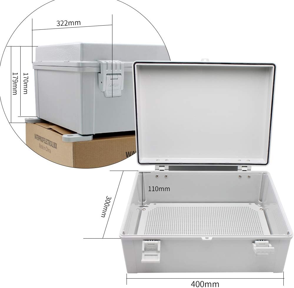 Waterproof Electrical Box with Lock and Wall Bracket D89728