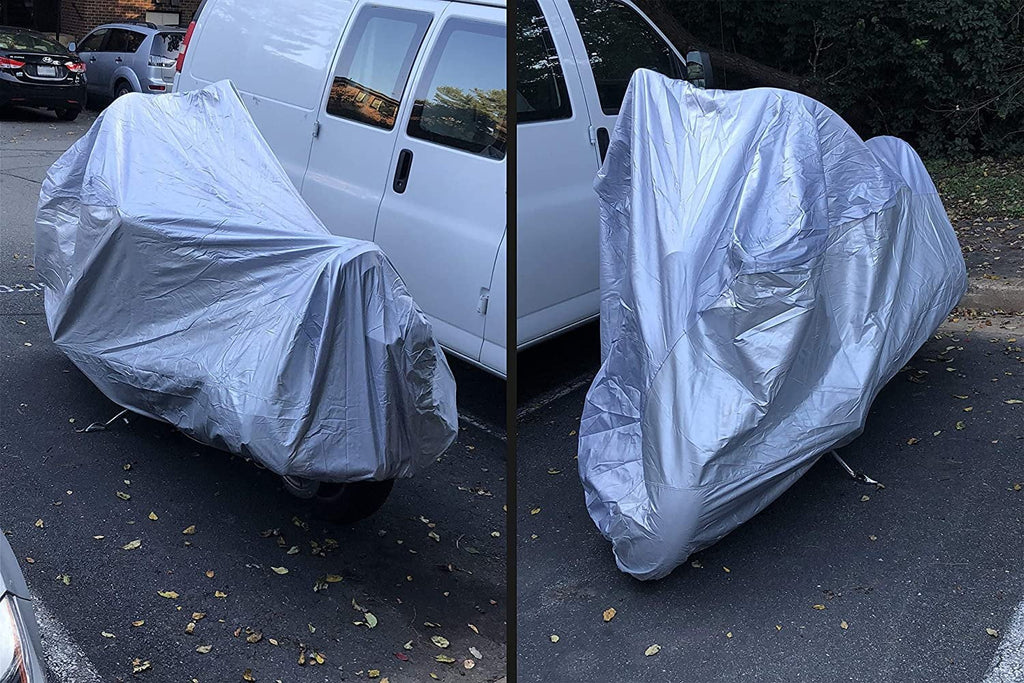 Weatherproof Motorcycle Cover with Storage Bag A9789
