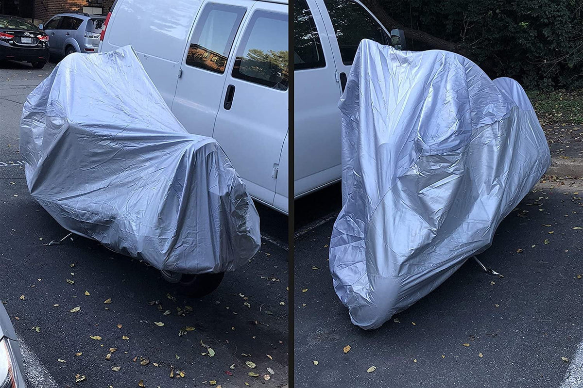 Weatherproof Motorcycle Cover with Storage Bag A9789