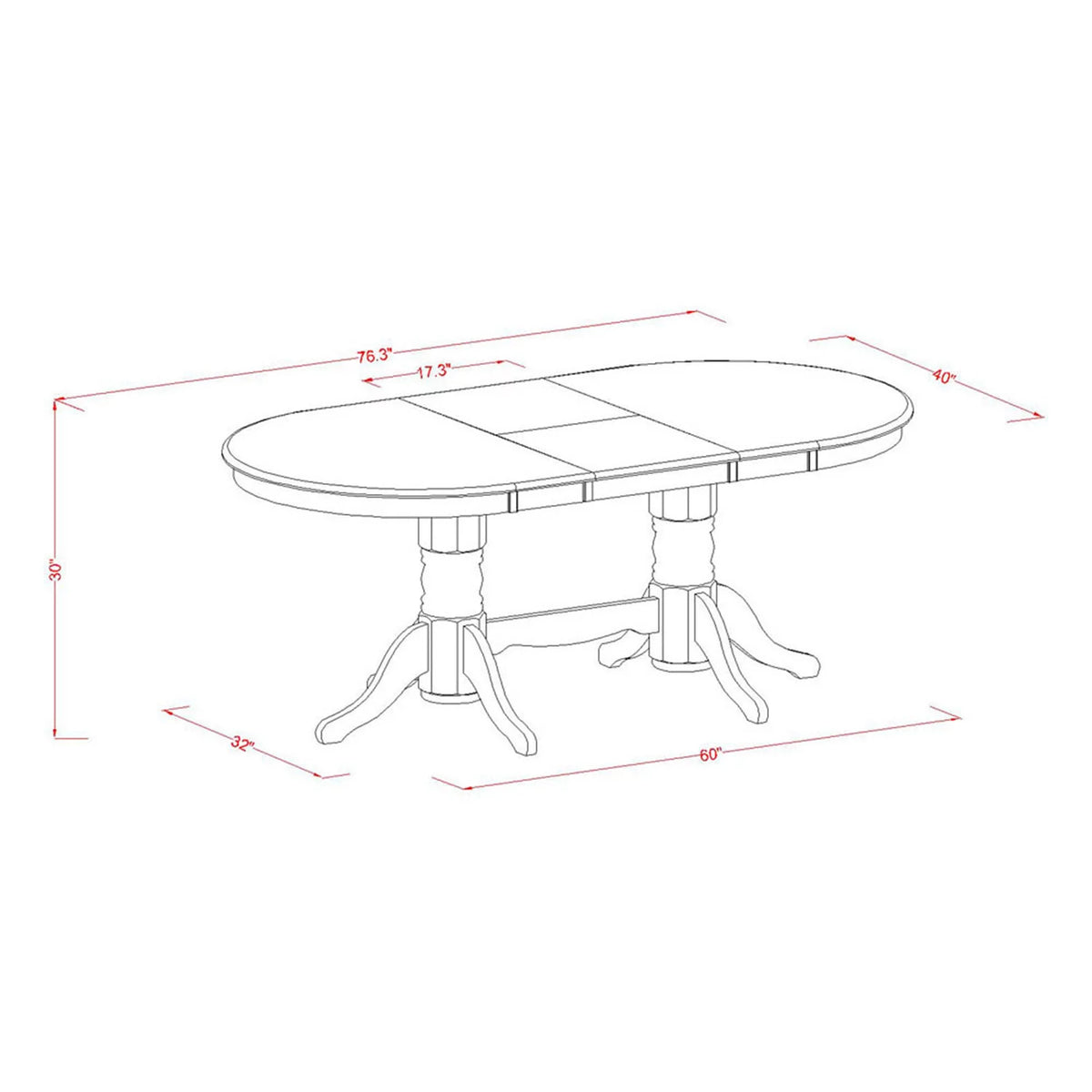 7 Piece Oak Wood Dining Set C83302