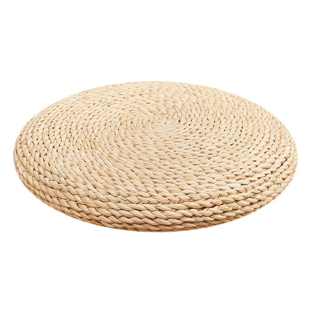 Round Straw Weave Floor Pillow X472