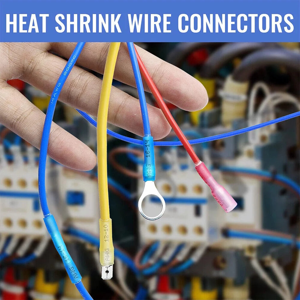 250x Heat Shrink Wire Connectors Crimp Terminals Kit U723774