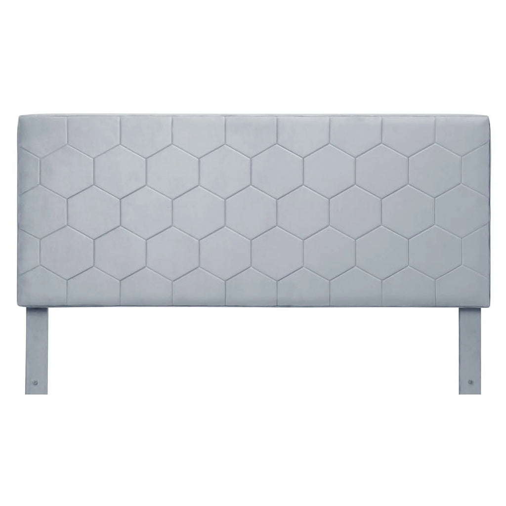 Light Gray Fabric Queen Bed with 2-Drawer M529413