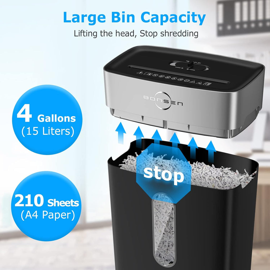 Micro-Cut Paper Shredder, 6-Sheet P-4, 4-Gallon, Black, Pack of 2 T9227