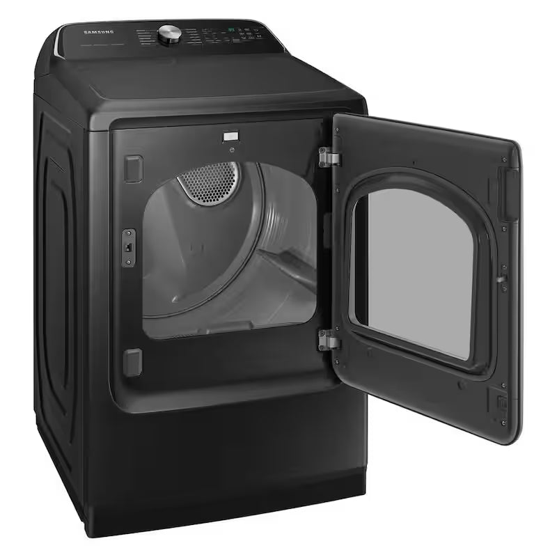 7.4 cu. ft. Vented Smart Front Load Gas Dryer with Steam Sanitize+ in Brushed Black U213