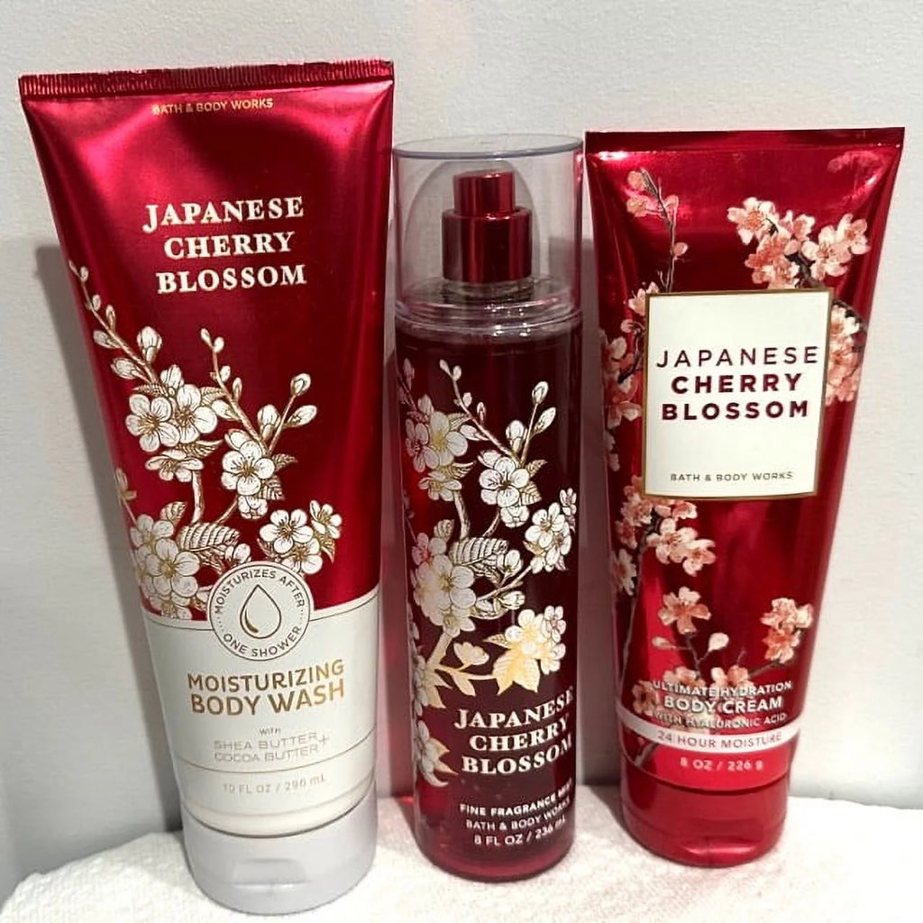 Japanese Cherry Blossom Body Wash Fragrance Mist and Body Cream P548