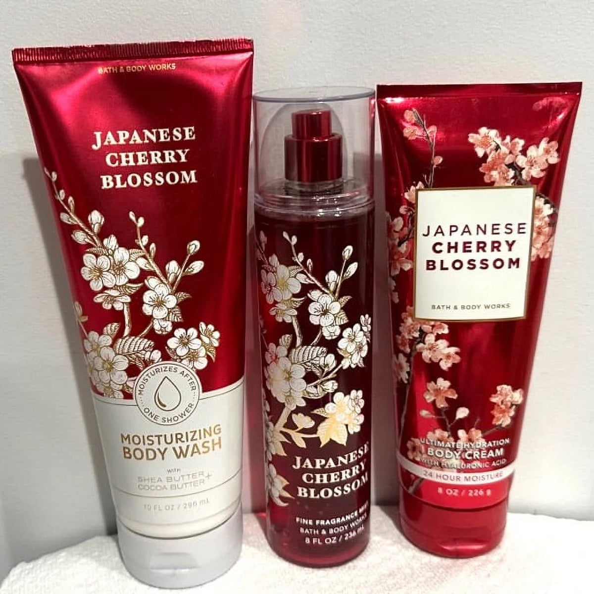Japanese Cherry Blossom Body Wash Fragrance Mist and Body Cream P548