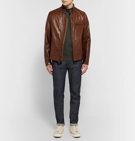 Brown Leather Jacket S733