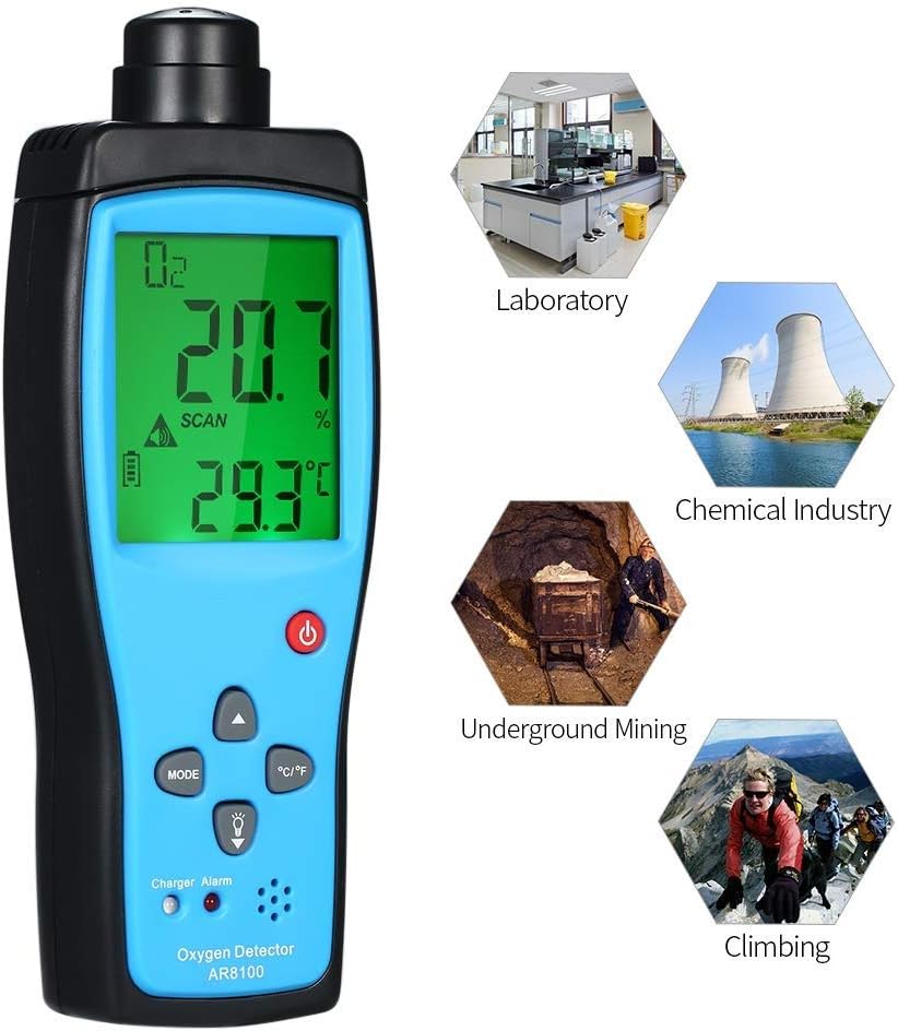 Oxygen Gas Meter Digital O2 Tester R79522