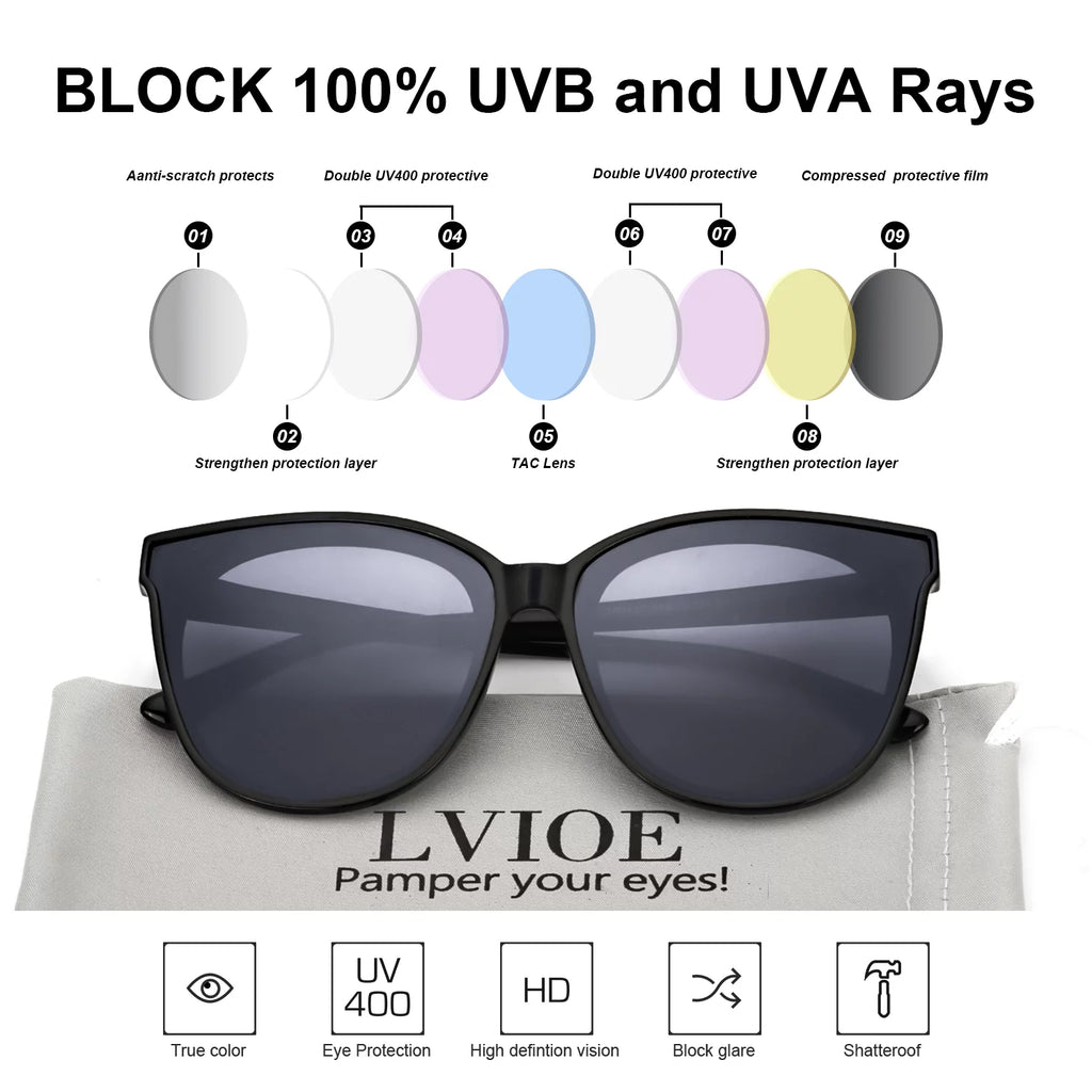 Cat Eye Sunglasses with Polarized UV400 Protection X33646