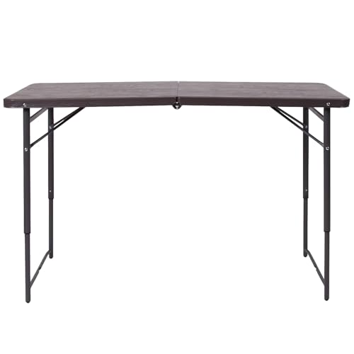 6' White Rectangular Plastic Folding Table V13969