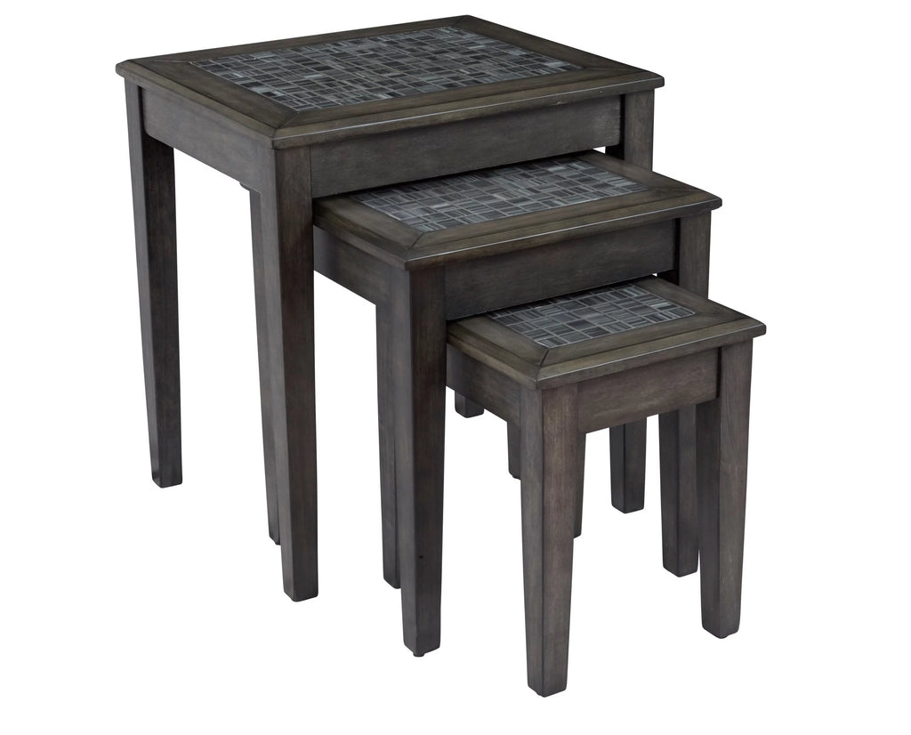 Nesting Tables with Mosaic Tile Inlay Set of 3 K1166