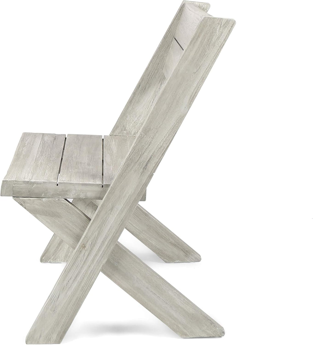 Acacia Wood Chairs Set of 2 L973