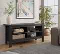 Black 75 Inch Fireplace TV Stand with Storage B986