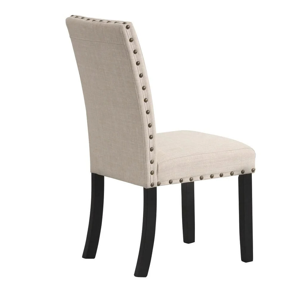 White Marble & Dark Oak Dining Table + 4 Chairs W480602
