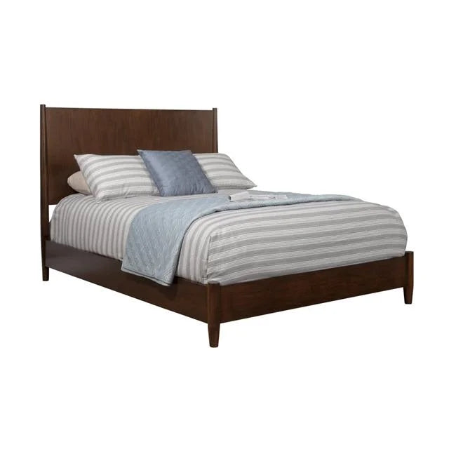 California King Walnut Panel Bed D2317