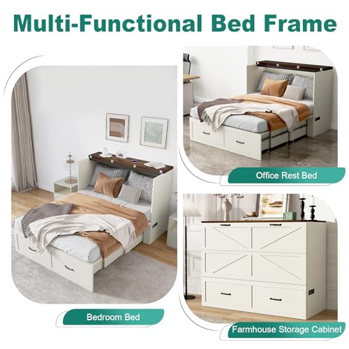 Full Size Black Wood Murphy Chest Bed with Drawer O962999