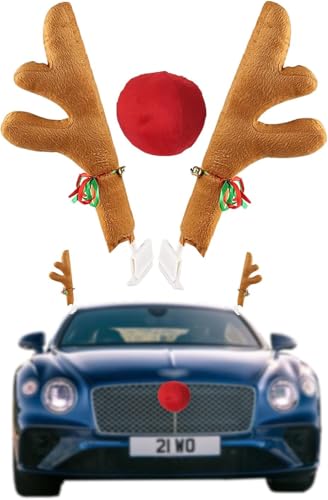 Car Reindeer Antlers & Nose Christmas Costume Decoration Kit (Brown) X97070