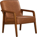 Light Brown Faux Leather Armchair U89396