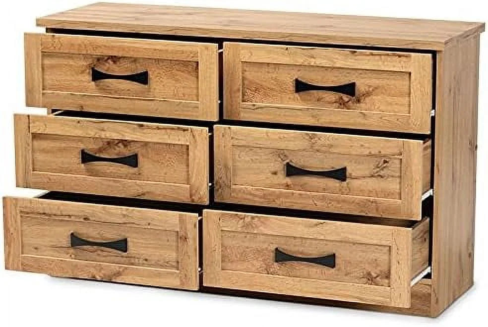 6 Drawer Wood Dresser Q18497