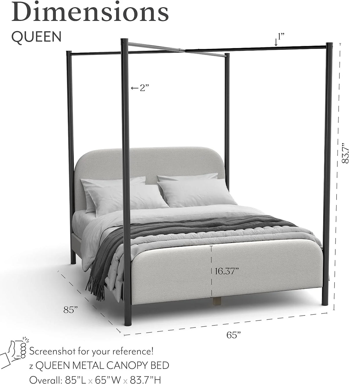 Queen Bed with Upholstered Headboard and Footboard T7795