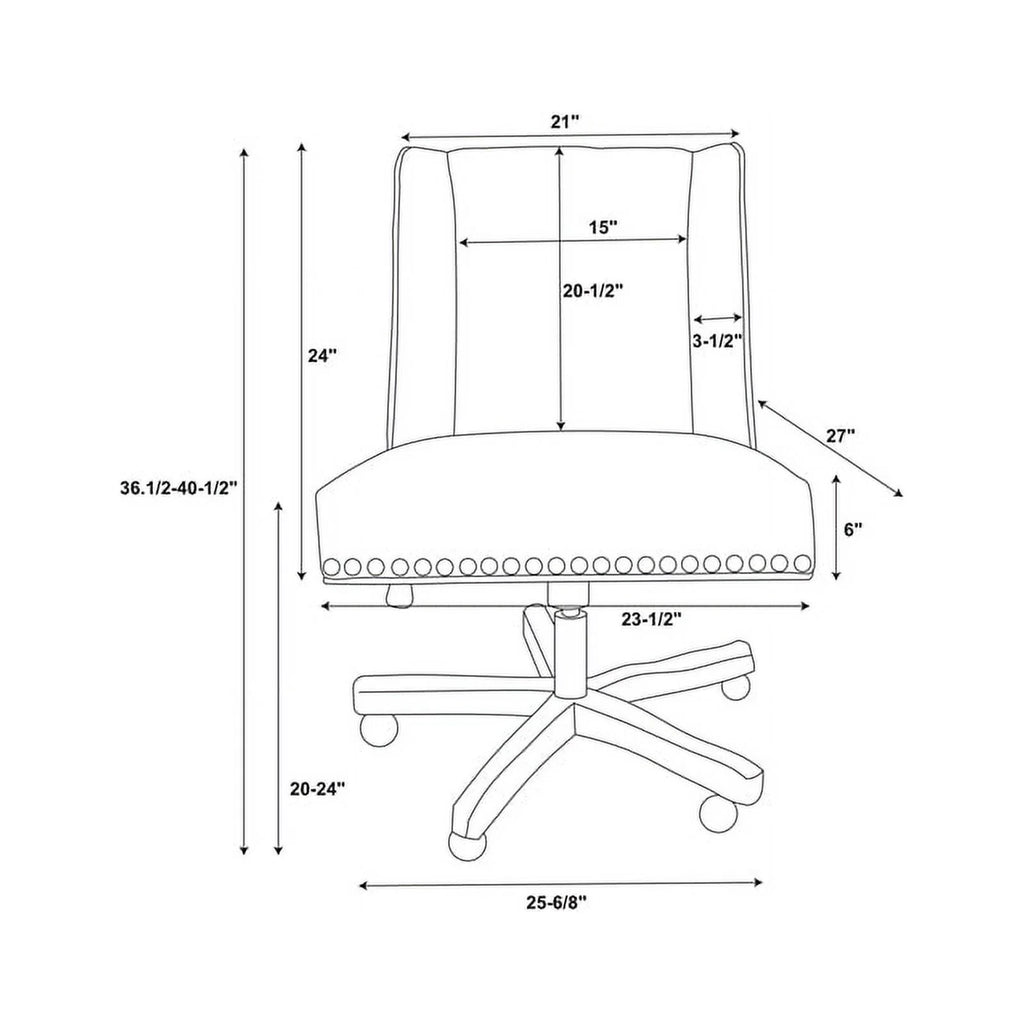Wood Upholstered Office Chair in Brown T3691
