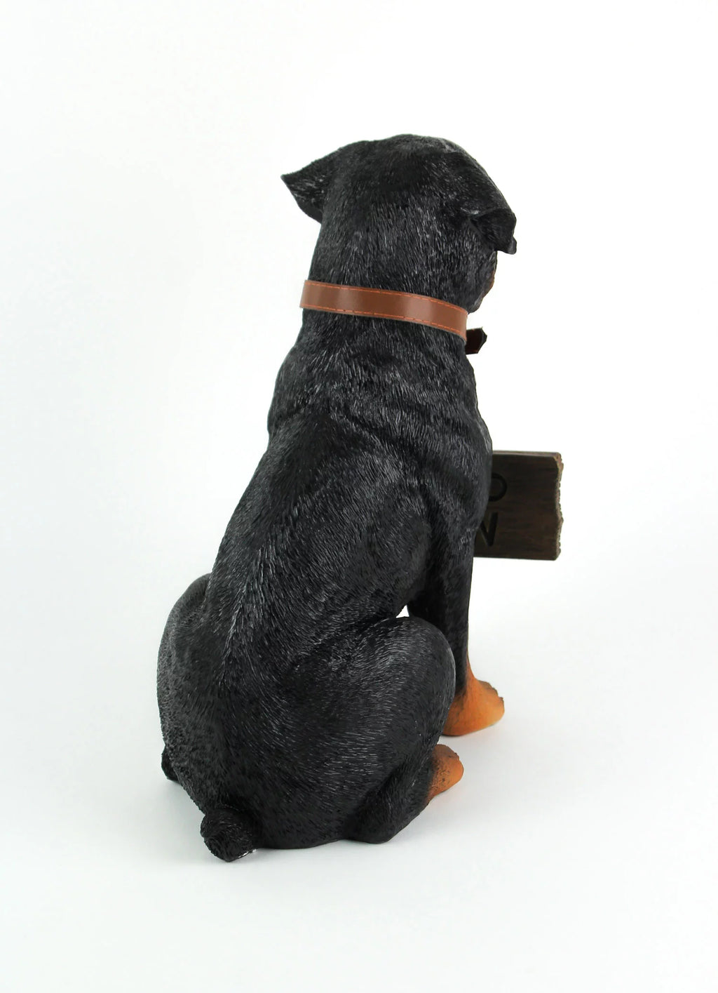 Rottweiler Indoor Outdoor Statue with Reversible Message Sign F4820
