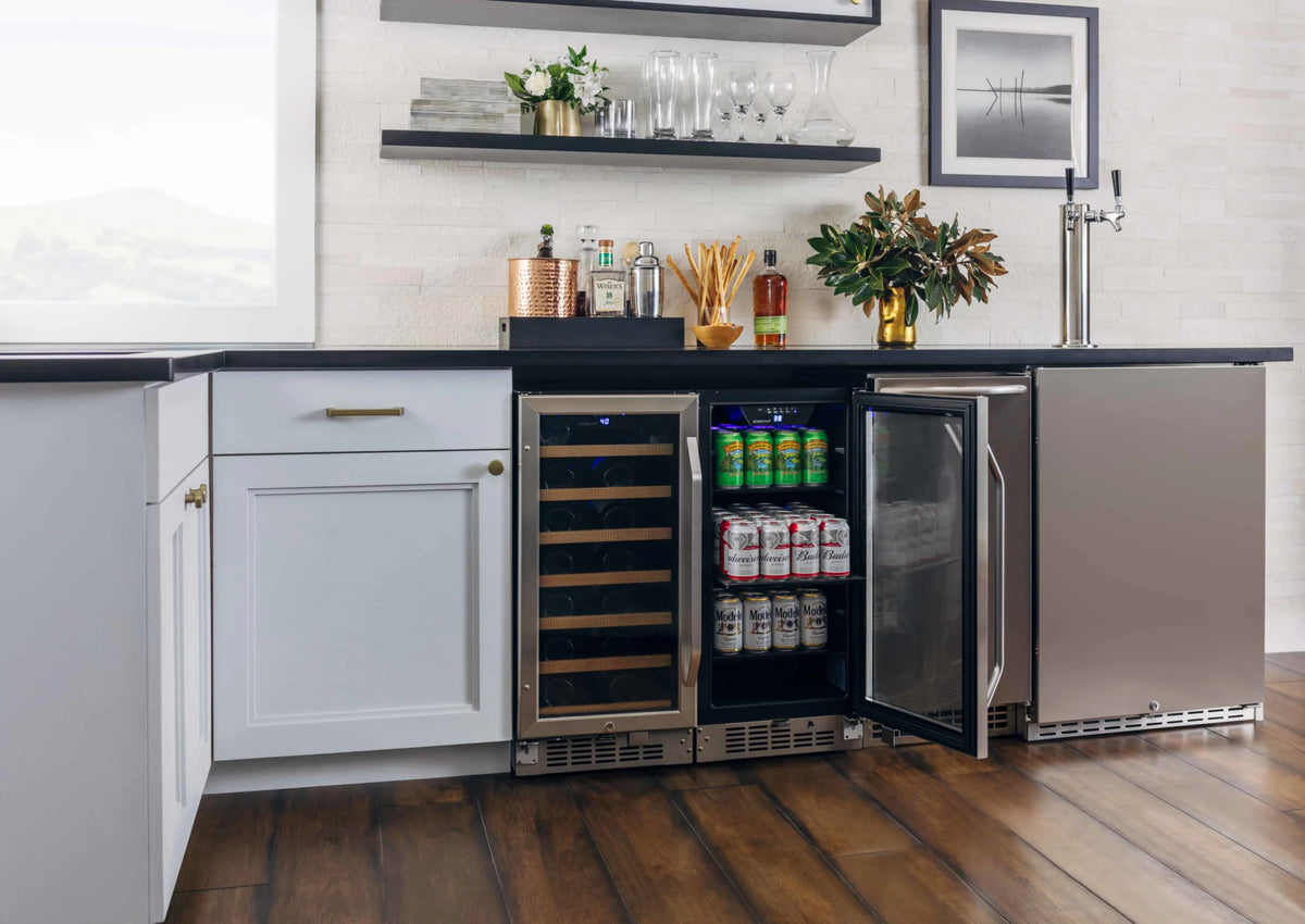 24 Wide 142 Can Built-In Beverage Cooler Stainless Steel P701374