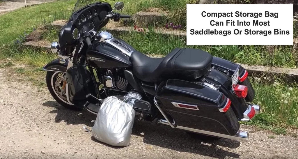 Weatherproof Motorcycle Cover with Storage Bag A9789