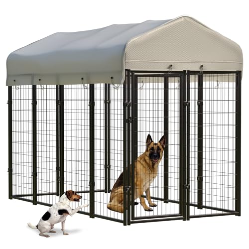 Large Heavy Duty Dog Kennel with Roof 8'x4'x6' N3599