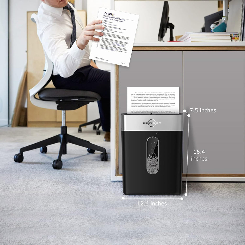 Micro-Cut Paper Shredder, 6-Sheet P-4, 4-Gallon, Black, Pack of 2 T9227