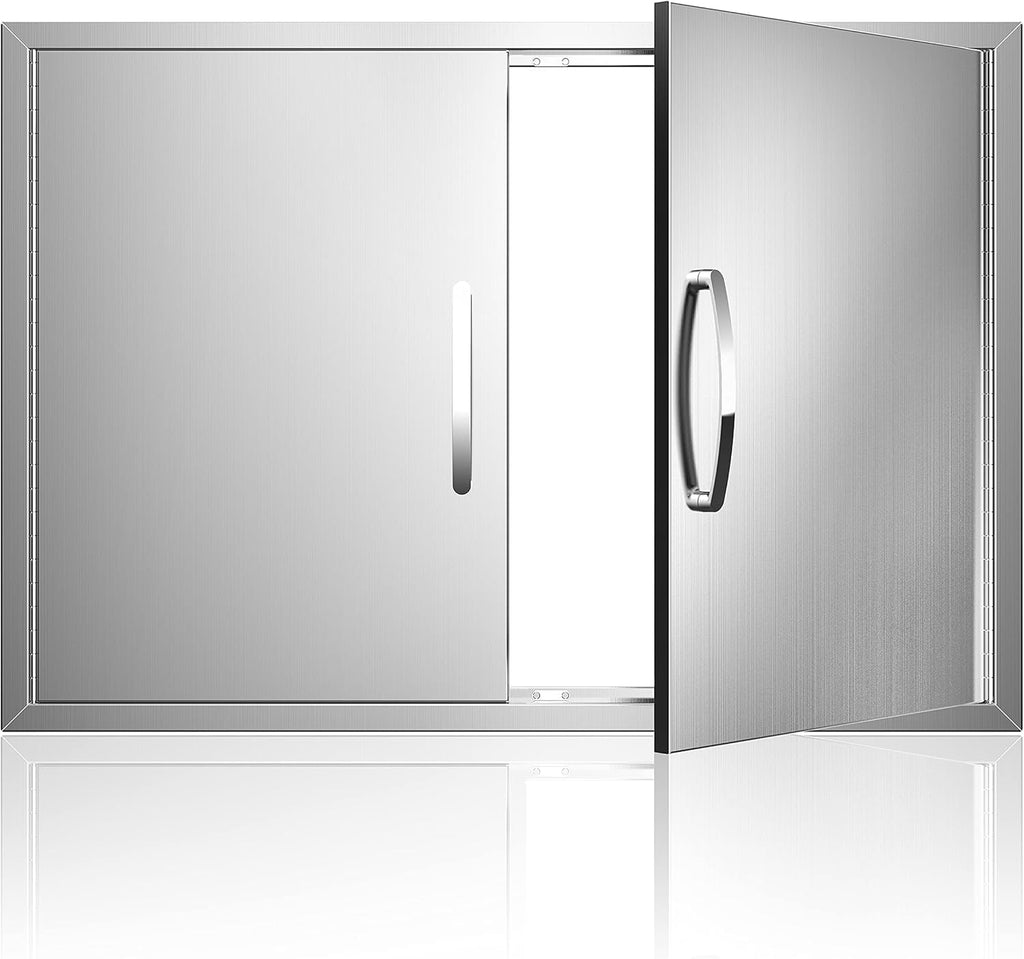 Double Stainless Steel BBQ Access Door V518