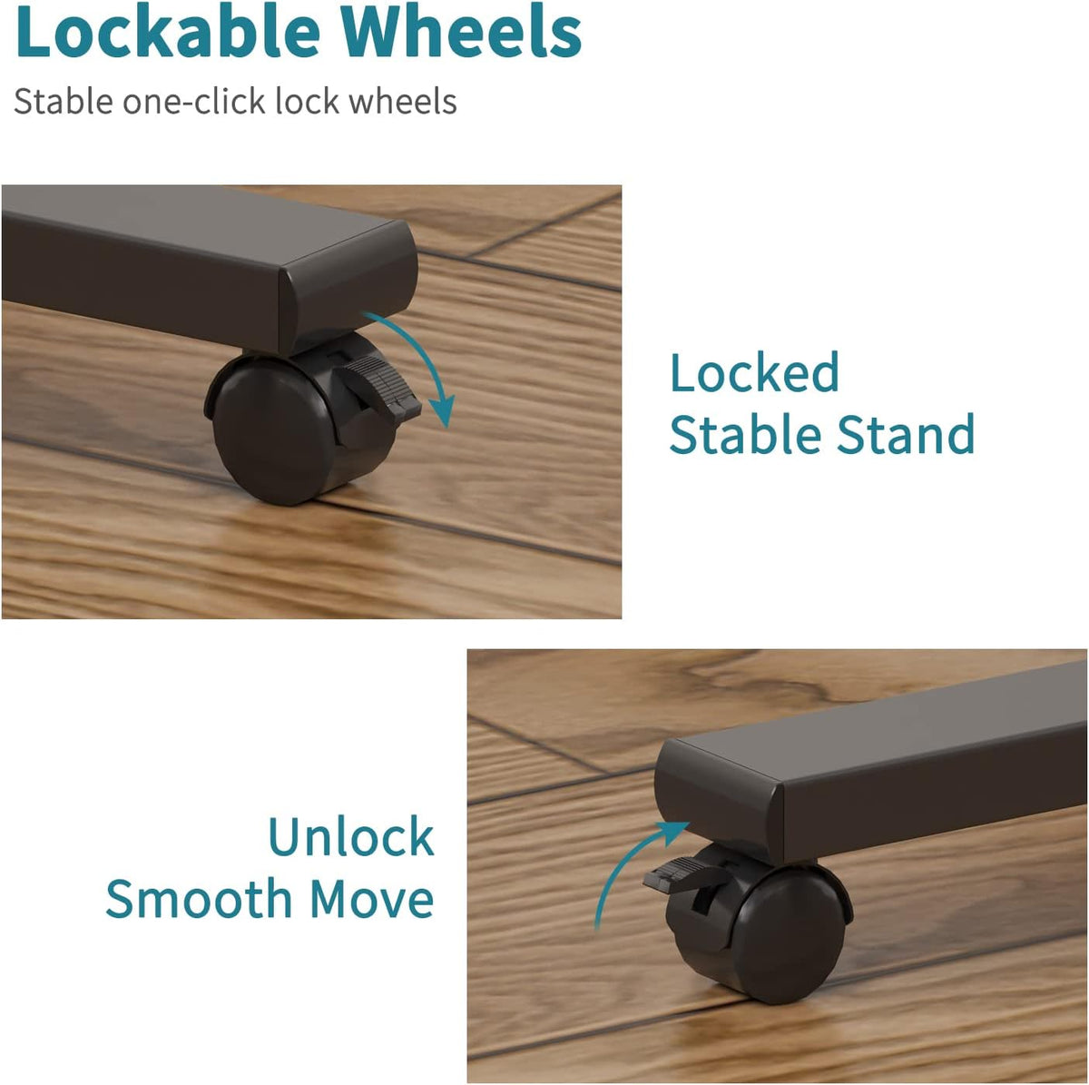 Adjustable Overbed Bedside Table with Wheels C70252